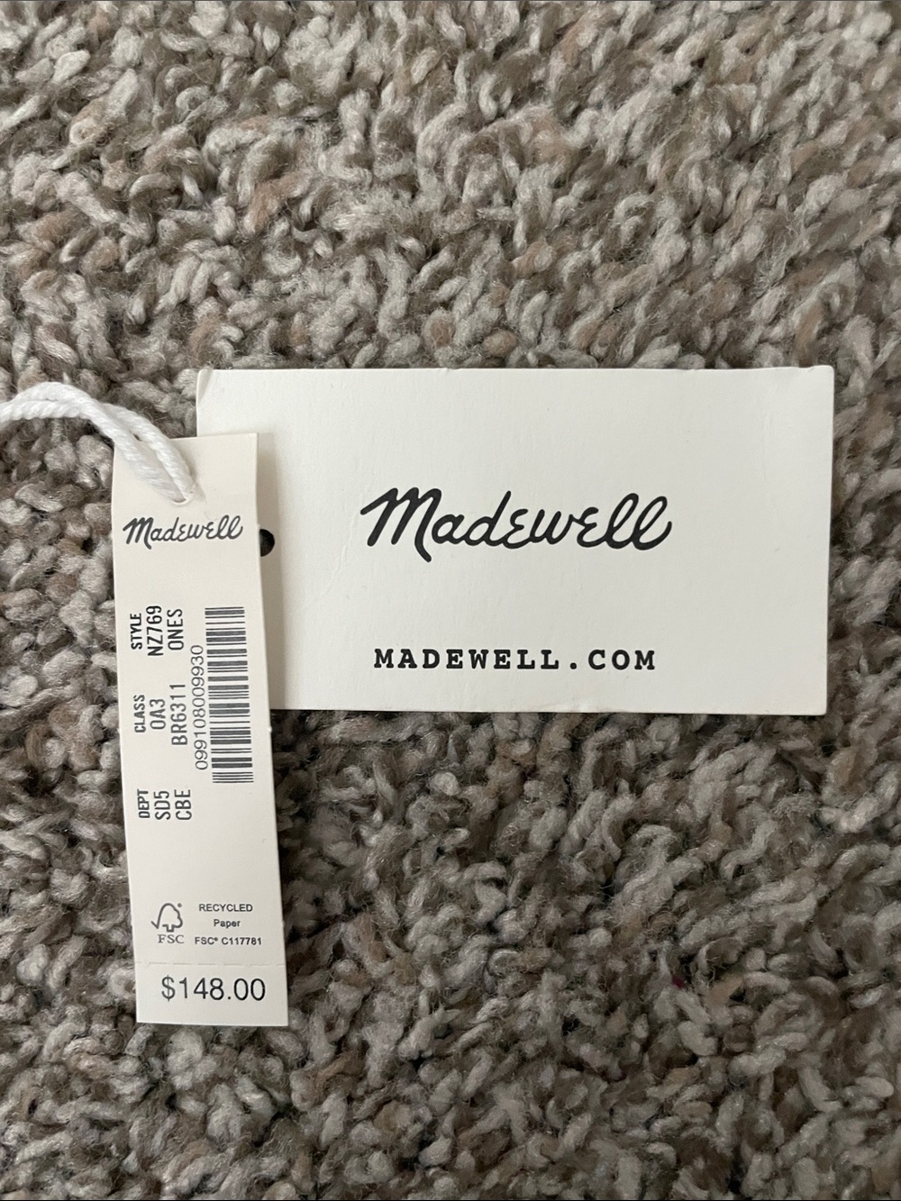 Madewell Dark Brown Woven Leather Shoulder Bag - Picture 7 of 7